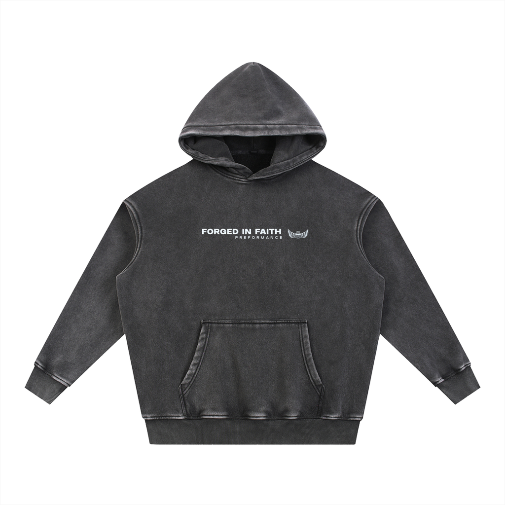 Snow Wash Fleece Oversize Hoodie