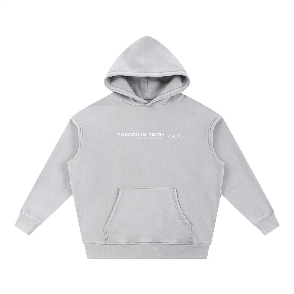 Snow Wash Fleece Oversize Hoodie